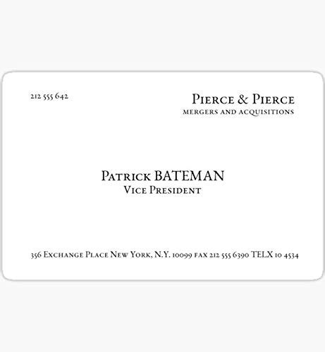 Snapklik.com : Patrick Bateman Business Card