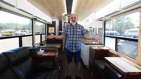 45-Foot Bus Converted Into RV Is A Massive, Impressive DIY Project