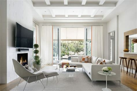 Before & After: Contemporary High Ceiling Living Room - Decorilla ...