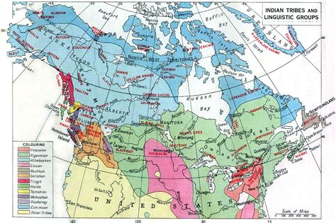 Canadian history, North american indians, Map