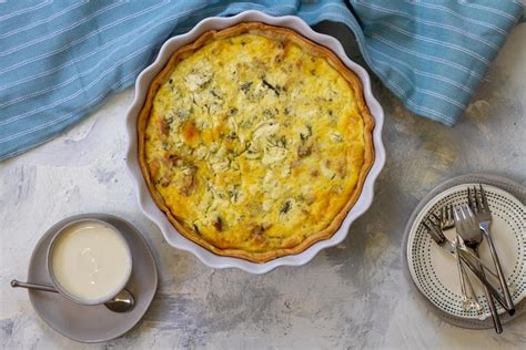 Salmon Quiche with Goat Cheese - Champagne Tastes®