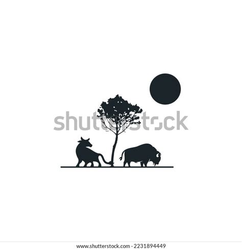 Buffalo Vector Design Black Logo Template Stock Vector (Royalty Free ...