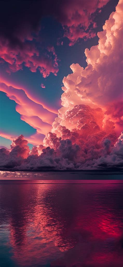 Sea & Clouds Pink Aesthetic Wallpapers - Pink Clouds Wallpapers