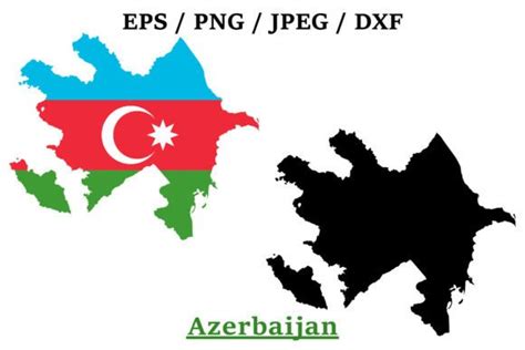 Azerbaijan National Flag Map Design Graphic by terrabismail · Creative ...