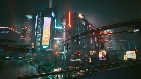 cyber, night, Cyberpunk 2077, futuristic, city, 2K HD Wallpaper