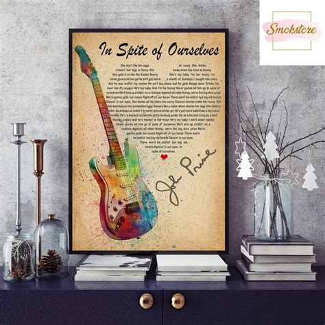 John Prine in Spite of Ourselves Lyrics Poster John Prine in | Etsy