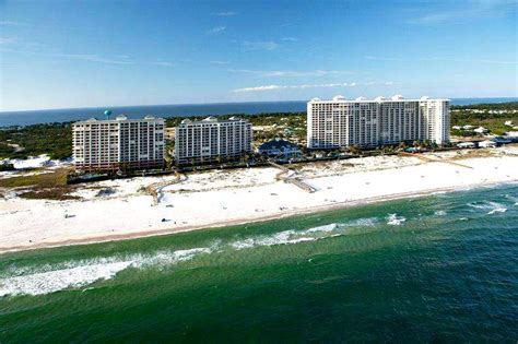 Aerial view of the Beach Club, on the Fort Morgan peninsula just ...