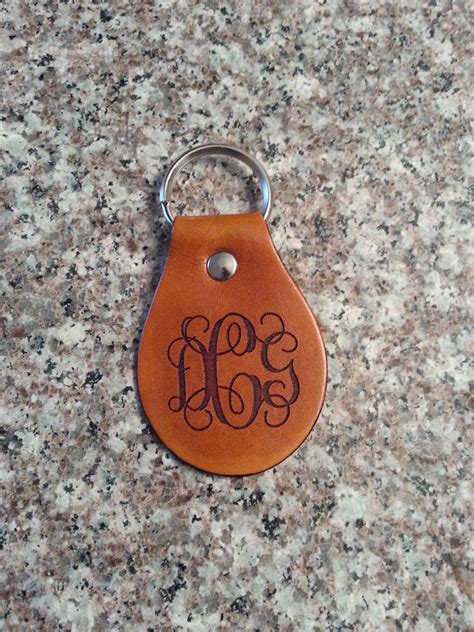 Monogram Leather keychain by 2orangefrogs on Etsy, $10.00 | Leather ...