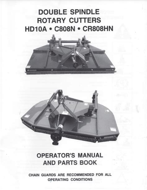 Single Spindle Rotary Cutters Operator's Manual