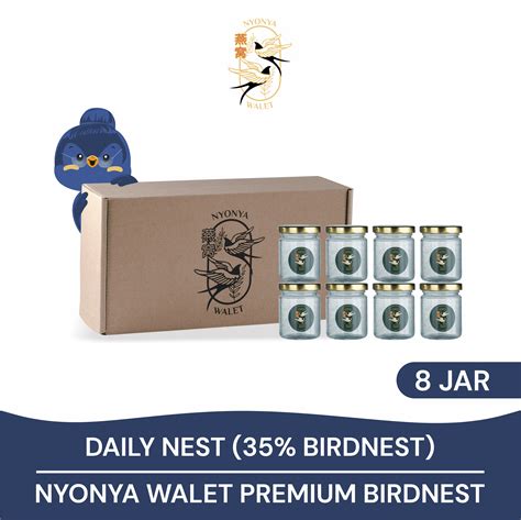 PREMIUM BIRD NEST SARANG BURUNG WALET ASLI 100% NYONYA WALET - BOX 8 ...