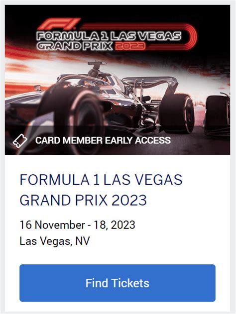 American Express: Early Access F1 Las Vegas Tickets - Doctor Of Credit