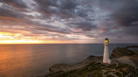 Castle Point Lighthouse, Located Near the Village of Castlepoint in the ...