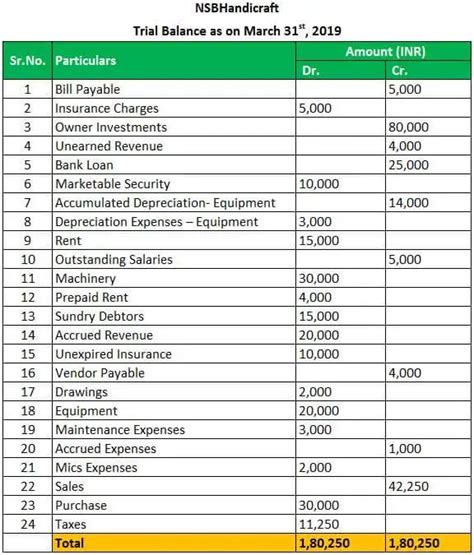 Trial Balance Examples | Real Life Example of Trial Balance in Accounting