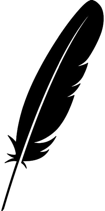 Download Feather, Silhouette, Sticker. Royalty-Free Vector Graphic ...