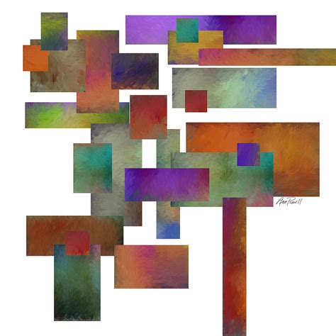 abstract - art-Squares Collage Two Digital Art by Ann Powell