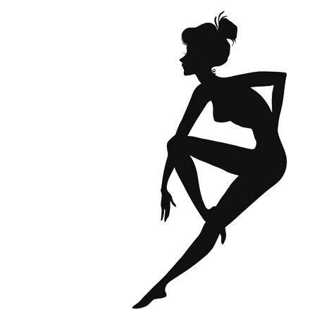 Pin Up Girl Silhouette Vector at Vectorified.com | Collection of Pin Up ...