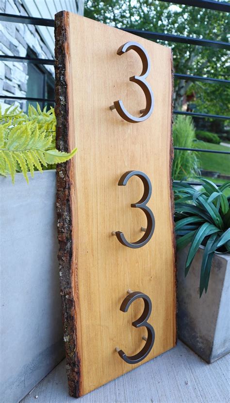 Rustic number sign | Rustic numbers, Custom house numbers, Updating house