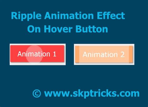 Create Ripple Animation Effect Using Css | SKPTRICKS