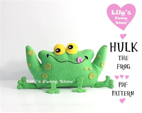 Felt Frog Sewing Pattern PDF pattern Instant Download | Etsy | Stuffed ...