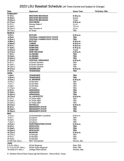 LSU releases 2023 baseball schedule – Crescent City Sports