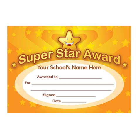 Super Star Award Certificates | Stickers for Teachers