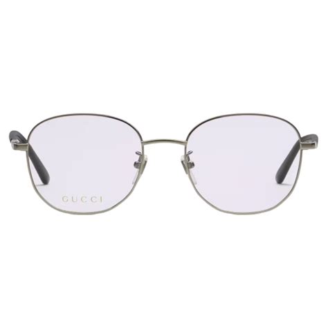 Gucci - Specialized Fit Round Frame Optical Glasses - Ruthenium - Gucci ...