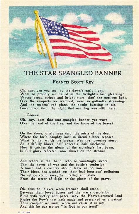 Star Spangled Banner - Francis Scott Key | Star spangled banner ...