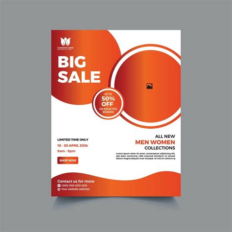 Sale flyer template design 40521913 Vector Art at Vecteezy