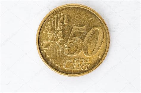 50 Euro cent Coin with frontside used look — Stock Photo ...