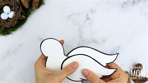 Free Printable Cut and Paste Dove Craft for Kids with Dove Template ...