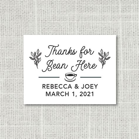 Thanks for Bean Here Coffee Bean Favor Coffee Favour Coffee | Etsy