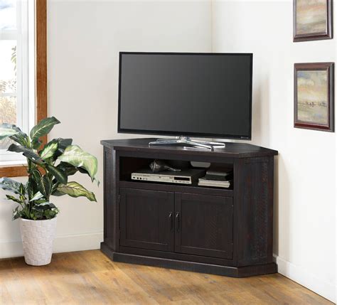 Martin Svensson Home Rustic Corner TV Stand, Espresso - Walmart.com