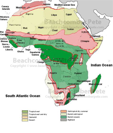 Africa's Climate Beachcomber Pete Travel Adventures