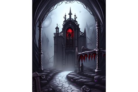 Spooky Mansion at the End of the Path Graphic by L. M. Dunn · Creative ...