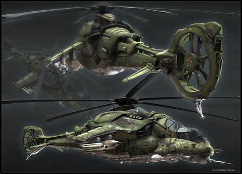 Futuristic Russian Helicopter (Hind inspired) - Polycount Forum ...