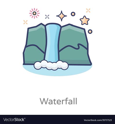 Waterfall Royalty Free Vector Image - VectorStock