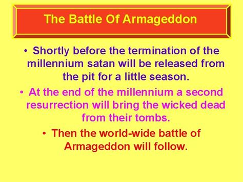 THE BATTLE OF ARMAGEDDON The Battle Of Armageddon