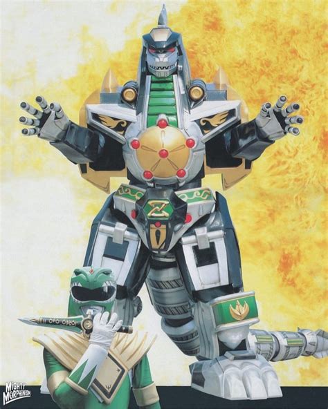 Green Ranger & Dragonzord | Green ranger, Power rangers megazord ...