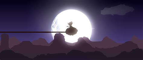 Kid Goku Riding Nimbus Cloud Dragon Ball Live Wallpaper - MoeWalls