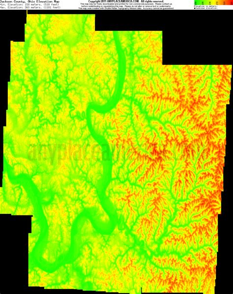 Free Jackson County, Ohio Topo Maps & Elevations