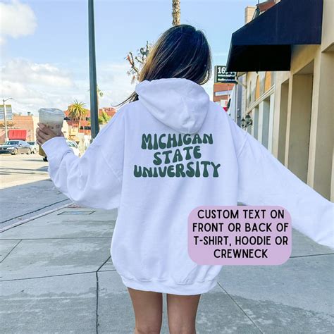 Custom College Hoodie, Custom University Sweatshirt, Personalized Retro ...