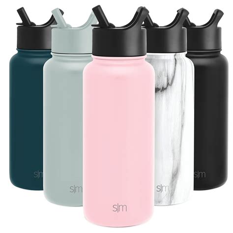 Simple Modern Water Bottle with Straw Lid Vacuum Insulated Stainless ...