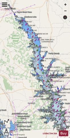 Toledo Bend Reservoir Fishing Map | Nautical Charts App