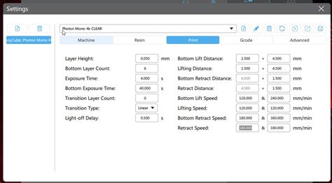 Anycubic Photon Mono 4k Clear Resin settings Chitubox : r/AnycubicPhoton