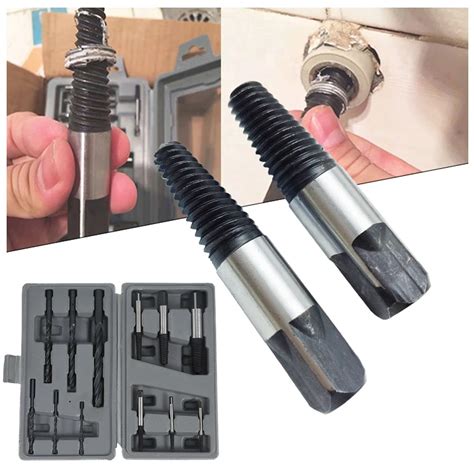 12 Pcs Damaged Screw Extractor Drill Bits Chromium Vanadium Steel Out ...