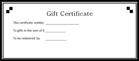 Gift Certificate Template