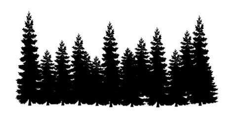 Tree Line Png Pine Tree Forest Silhouette - Clip Art Library