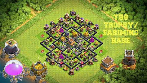 CLASH OF CLANS | BEST TH8 TROPHY / FARMING BASE | BEST TOWN HALL 8 ...