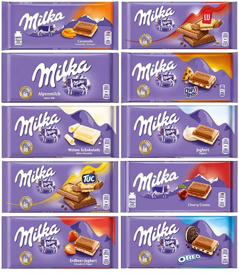 Amazon.com : Milka Chocolate Bars Assorted Bundle of 5, 487g (Bundle #1 ...