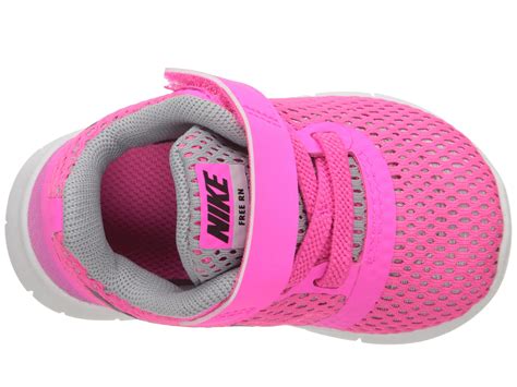 Nike Kids Free RN (Infant/Toddler) Pink Blast/White/Black/Metallic ...